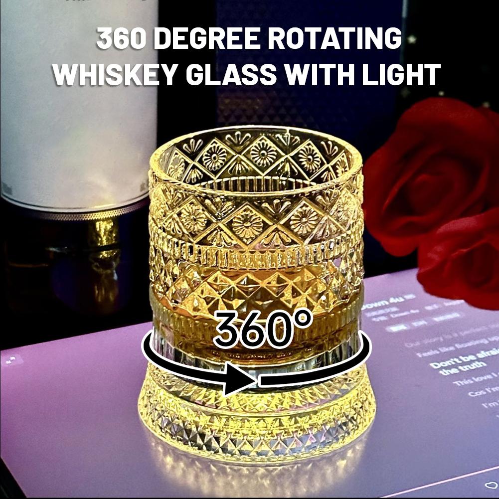 Wine Beer Liquor - Rotating Whiskey Glass Creative Crystal Beer