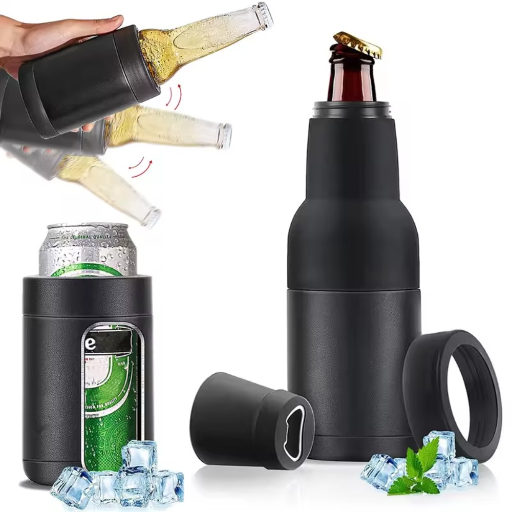 Wine Beer Refrigerator - 3 in 1 Stainless Steel Beer