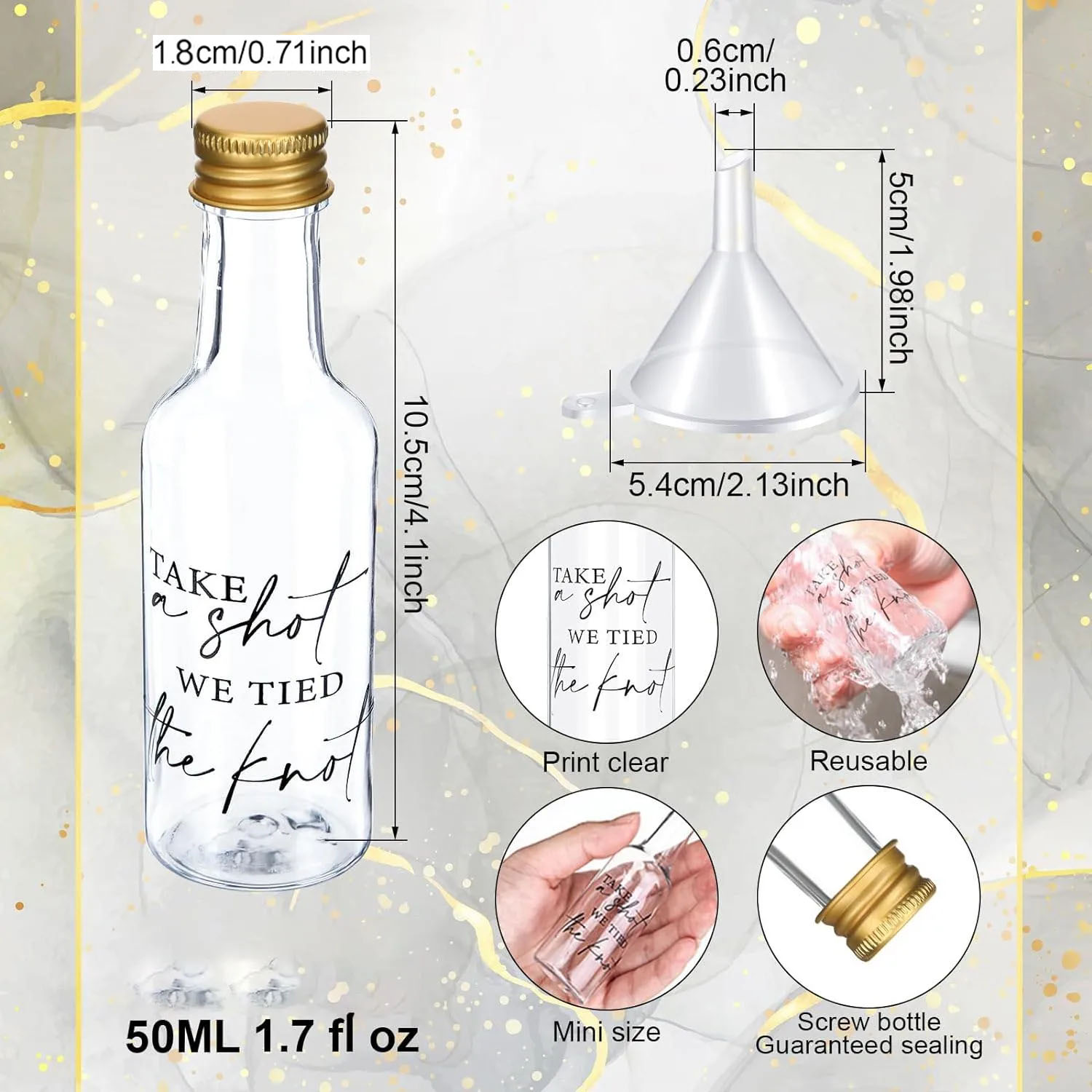 50ml 1.7oz Mini Liquor Bottles - Wine Beer Liquor review and price